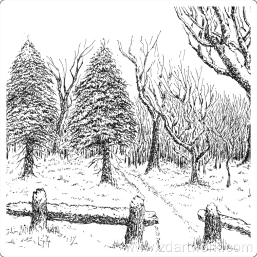 Winter spirit of pen and ink painting